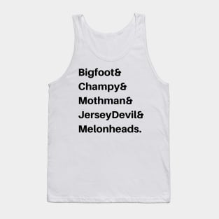 American Cryptids - Black Text Tank Top